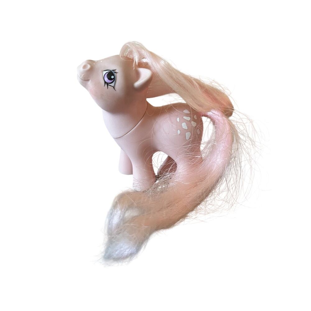 Vintage My Little Pony Baby Cotton Candy Pink Hair Figure G1 Hasbro 1984